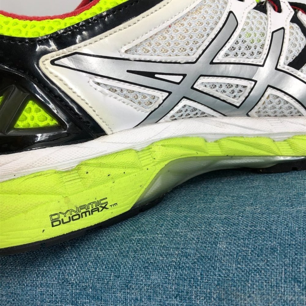 Asics Mens Neon Green & White Gel Kayano 21 Lightning/Flash Yellow Sneakers 11.5 - Picture 11 of 16
